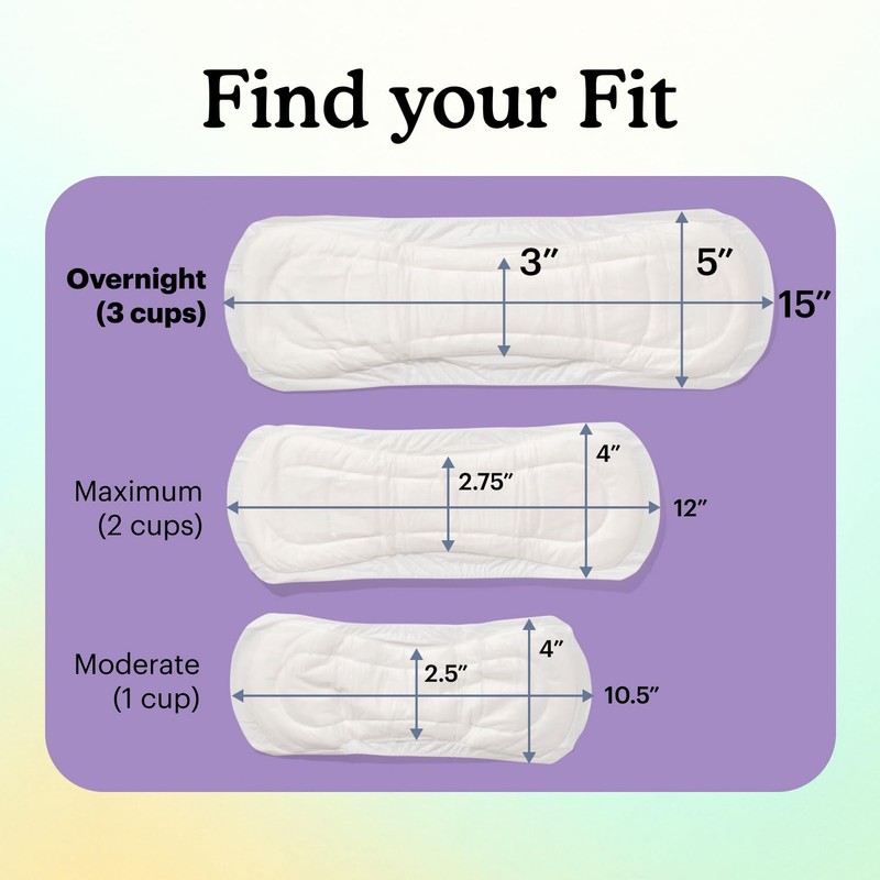 Because Overnight Incontinence Pads for Women – Moderate-to-Heavy Absorbency for
