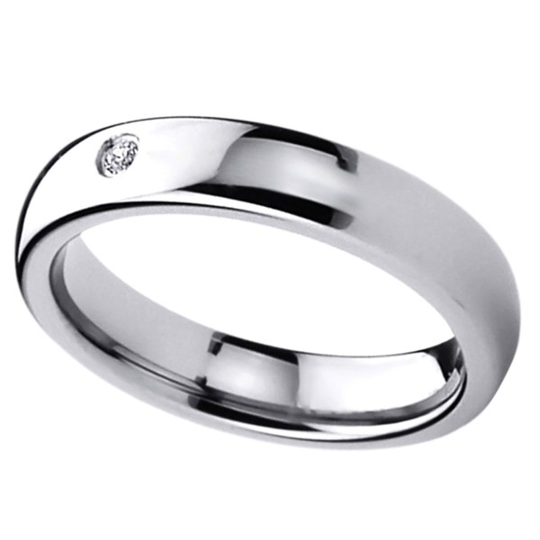 DoubleAccent Custom Engraving 4mm Titanium Classy Wedding Bands Promise Rings
