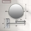OVENTE 7" Wall Mounted Makeup Mirror with 1X/10X Magnification, Double