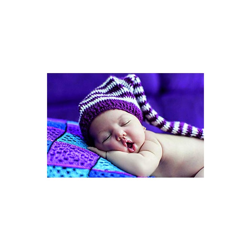 PRINTELLIGENT Paper Small Sleeping Baby Wall Poster (14x26-inch, Multicolour)