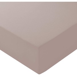 100% Brushed Cotton Flannelette 40CM/16 Extra Deep Fitted Sheets in 12 Colours Single Double King Super King (Beige, Single)