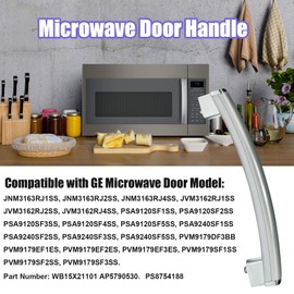 WB15X21101 Microwave Door Handle Compatible with General Electric GE Microwave Handle Replacement, Fit GE Microwave Door Handle Parts AP5790530, JNM3163RJ1SS, PSA9120SF1SS, PVM9179SF2SS