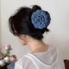 3 PCS Blooming Rose Flower Hair Clips Claws for Women,