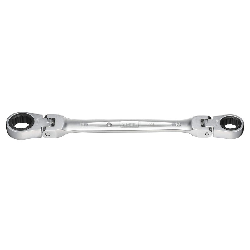 Tone HPRMFW-1214 Double Neck Swing Ratchet Glasses Wrench Double Sided
