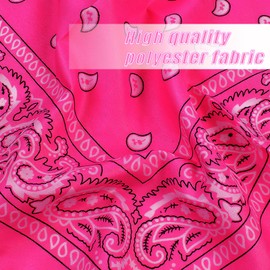 JIANGLAI Bandana with Heart Sunglasses, Disco Cowgirl Bachelorette Paisley Scarf for Men Women (Dark Red)