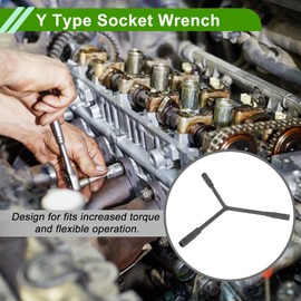 HOPESPANNER Universal 13cm Socket Wrench Spanner Socket Remover Carbon Steel 1 Pcs Hexagon 8mm 9mm 10mm for Car Motorcycle Dirtbike Y Shaped 3 Way Wrench Sleeve