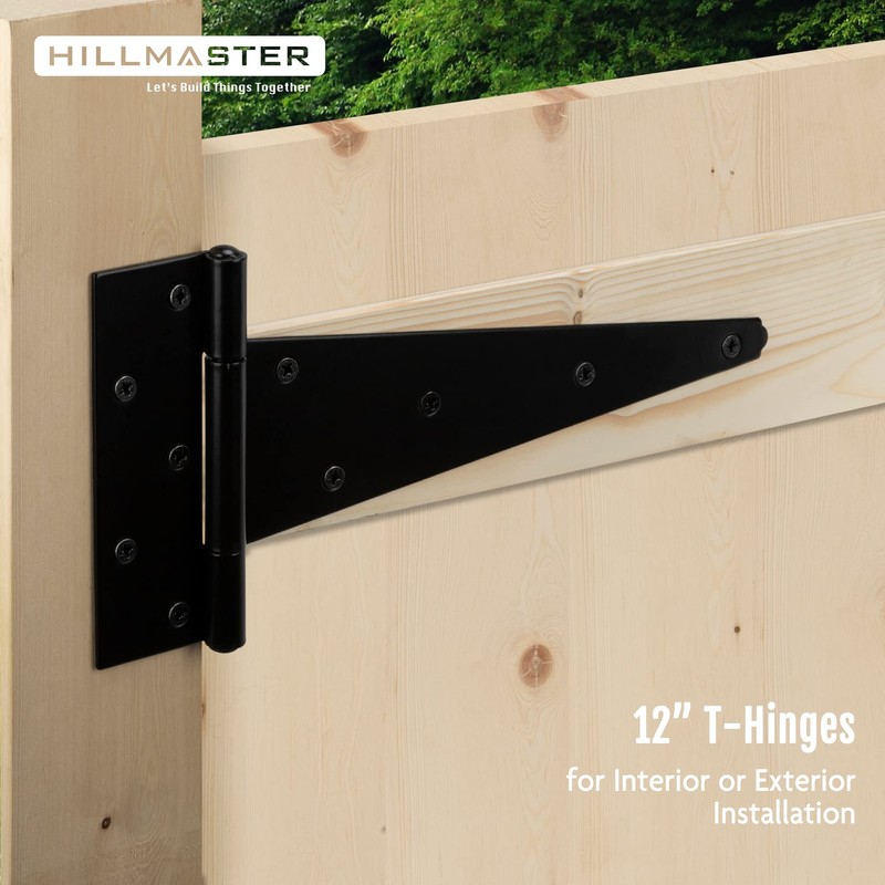 12 Inch T-Strap Heavy Duty Shed Door Hinges Gate Strap