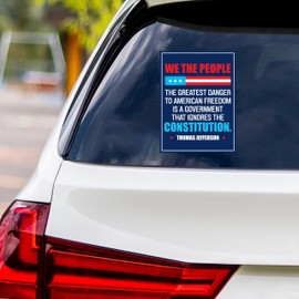 The Greatest Danger to Freedom Vinyl Sticker, Resist Hate, Anti-Trump No Kings Liberty Sticker, Resist Fascism Car Bumper Sticker, 6" x 4.5"