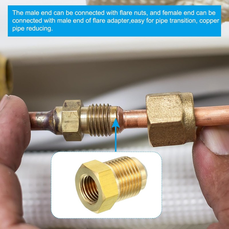 PATIKIL 5/8 SAE (7/8"-14UNF) Female Flare x 3/4 SAE (1