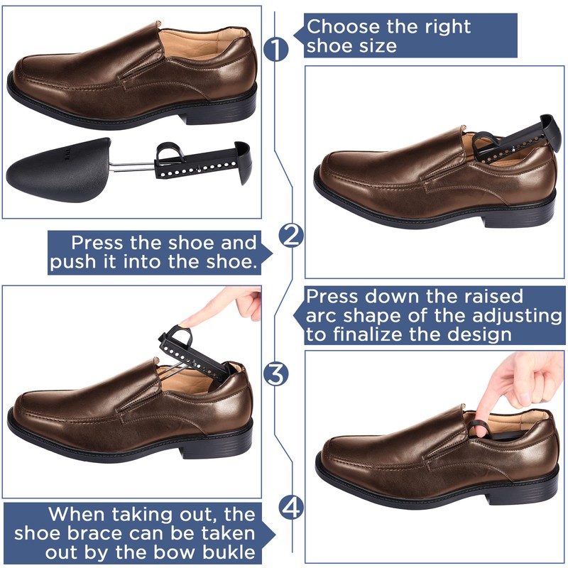 Honeydak 20 Pairs Plastic Shoe Stretcher Adjustable Shaper Stretchers Portable