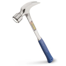 ESTWING Framing Hammer - 30 oz Long Handle Straight Rip Claw with Smooth Face & Shock Reduction Grip - E3-30S,Silver
