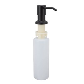Sink Soap Dispenser Pump 300ml Sink Soap Dispenser Lotion Dispenser for Kitchen Sink Stainless Steel Refill from The Top(Black)