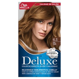 Wella Deluxe Tinte Permanente 6.3 Rubio Oscuro Dorado, 207 g