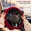 Luxury Plush Steering Wheel Cover, Soft Short-Fur Winter Car Steering