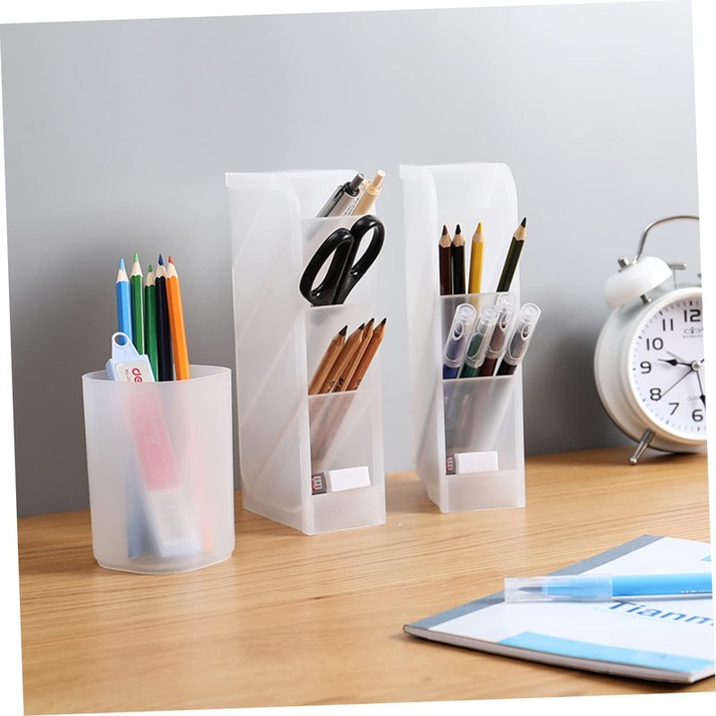 DOITOOL Multifunctional Transparent Four Desktop Organizer Space Saving Storage Box