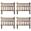 Plastic Outdoor Decor Garden Flower Edger Fence, Border, Set of