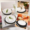 comfoyar Black Round Braided Placemats Set of 6, 14.2x14.2 Inch