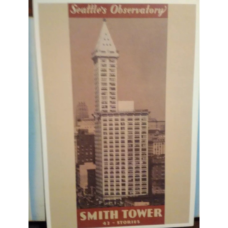 SEATTLE WA aerial view VINTAGE POST CARD SMITH TOWER SEATTLE