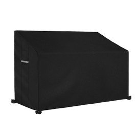 Dokon 2-Seater Garden Bench Cover with Ventilation Holes, Waterproof, Windproof, UV-Resistant, Heavy Duty 600D Oxford Fabric, Protective Cover for Garden Bench, Garden Sofa (134 x 66 x 63/89 cm) -