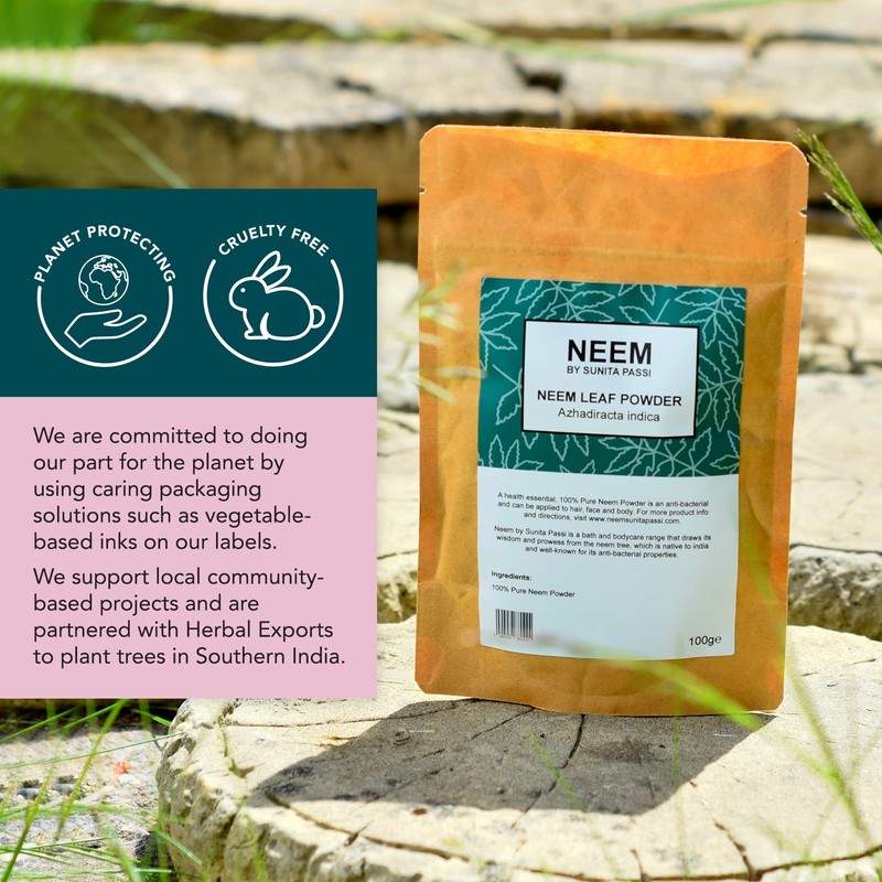 NEEM Sunita Passi - 100% Pure Ayurvedic Neem Powder, 100g