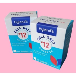 2 Pack, Hylands Cell Salt #12, Silicea  6x, (100 + 100 Tablets) EXP. 08/2026