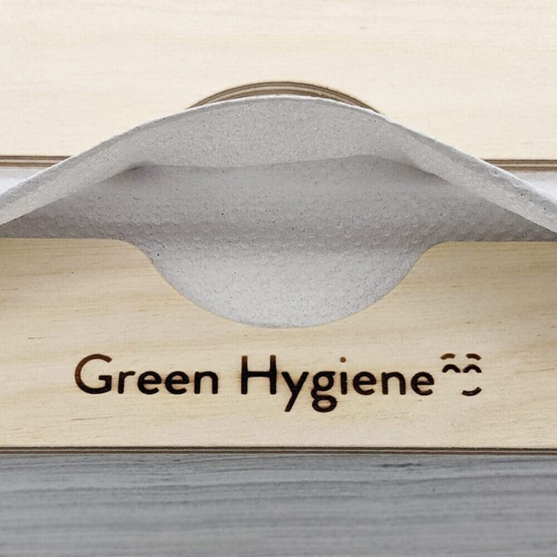 Green Hygiene Kitchen Party, Folding Towel Dispenser, Wooden Table Dispenser,