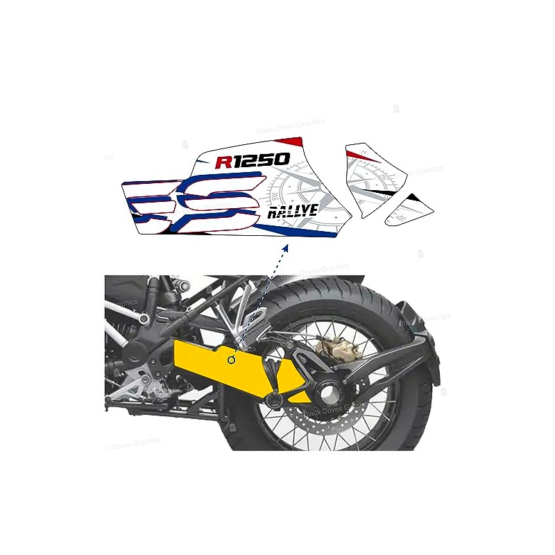 Motorcycle R1250 GS RALLYE Wing Cap Protector Sticker Cover Protector
