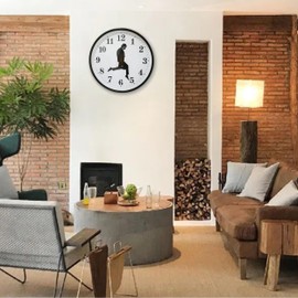 Sveudvdis Ministry of Silly Silent Walks Clock, 10 inch Non-Ticking Silly Walk Wall Clock, A Interesting Wall Clock for Bedroom Kitchen Living Room, Novelty Home Decor Gift