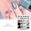 KADS Nail Art Stamping Plate Template Warm Color Summer Series