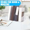 ASelected 2 Pack Acrylic Magazine Holder,4 Slots Clear Multifunctional Desktop
