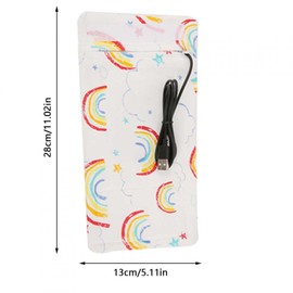 Bolsa calentadora de botellas, calentador de leche, bolsa enfriadora portátil con puerto de carga USB para el cuidado del bebé (rojo)