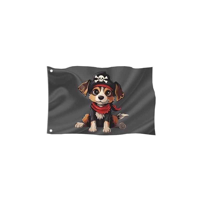 Pirate Flag in Various Sizes, Weatherproof with Eyelets, Outdoor and