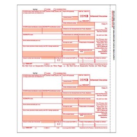 EGP 1099-INT, IRS Approved, Laser Federal Copy A, (50 Sheets, 100 Forms), for 100 Recipients