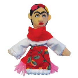 The Unemployed Philosophers Guild Frida Kahlo Magnetic Personality - Plush Finger Puppet and Refrigerator Magnet, Approx 4" Tall