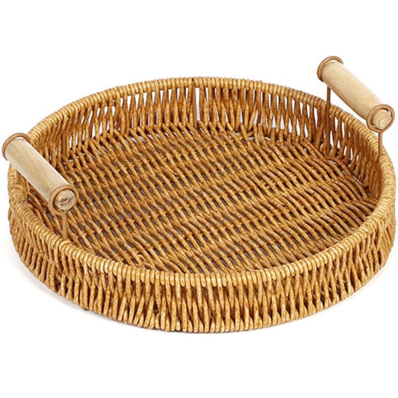 28cm Wicker FRUIT TRAY -Handled Wicker FRUIT BASKET, Wicker FRUIT