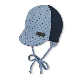 Sterntaler Boys' Hat with Visor, Chin Strap and Ear Warmers, Age: 9-12 Months, Size: 47, Light Blue (Sky)
