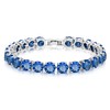 Simulated Sapphire Tennis Bracelet Eternity 7mm Round Cut 7 inch