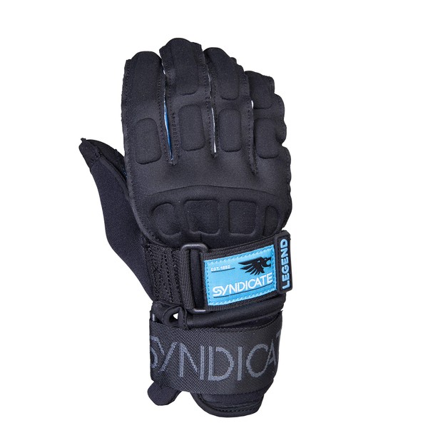 HO Syndicate Legend Inside Out Mens Waterski Gloves Black/Blue Sz XS