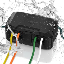 [2026 Upgrade] Outdoor Waterproof Electrical Box, (12.3 x 7.5 x 5.1 inch) with IP55 Waterproof Canvas, Weatherproof Extension Cord Cover, Protect Power Strip, Plug, Socket, Christmas Holiday Lights