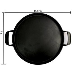 Firsgrill 7421 Cast Iron 12" Gourmet BBQ System Griddle for Weber and Mostly Gas Grill with side wok