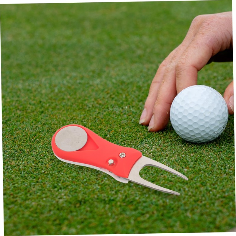 OHPHCALL 2pcs Golf Divot Repair Fork for Golfing Training Green