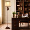Luvkczc Vintage Floor Lamp - Brown Carved Resin with Hollow