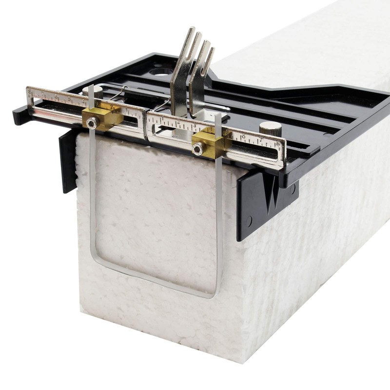 Wiltec Grooved Cutting Slide for Styrofoam Cutters Large with Scale,