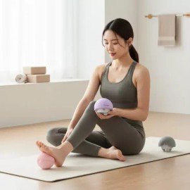 Edith 근육 뭉침 풀기 지압 마사지볼 발바닥 다리 어깨 전신 릴렉스 마사지공 도구 [그레이] Muscle Tension Relief Acupressure Massage Ball for Feet, Legs, Shoulders, Full Body Relaxation Massage Tool [Gray]