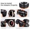 K&F Concept Lens Mount Adapter FD-NEX IV Manual Focus Compatible