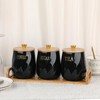 JUXYES Set of 3 Ceramic Canisters Set for Sugar Coffee