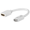 Goobay 51745 Mini DVI/HDMI Adapter Cable, White, 0.1 m Cable