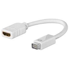 Goobay 51745 Mini DVI/HDMI Adapter Cable, White, 0.1 m Cable Length
