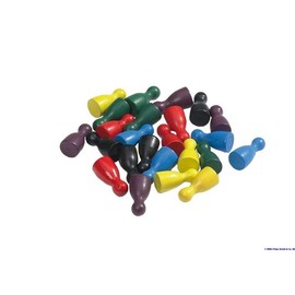 Philos 3050 Wooden Play Cones, Halma Gel, 24 x 12 mm, Multicoloured, Pack of 120