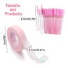 200 Microbrush+100 Parches Hidrogel+100 Cepillos+100 Anillo Rosa D 5 Mm